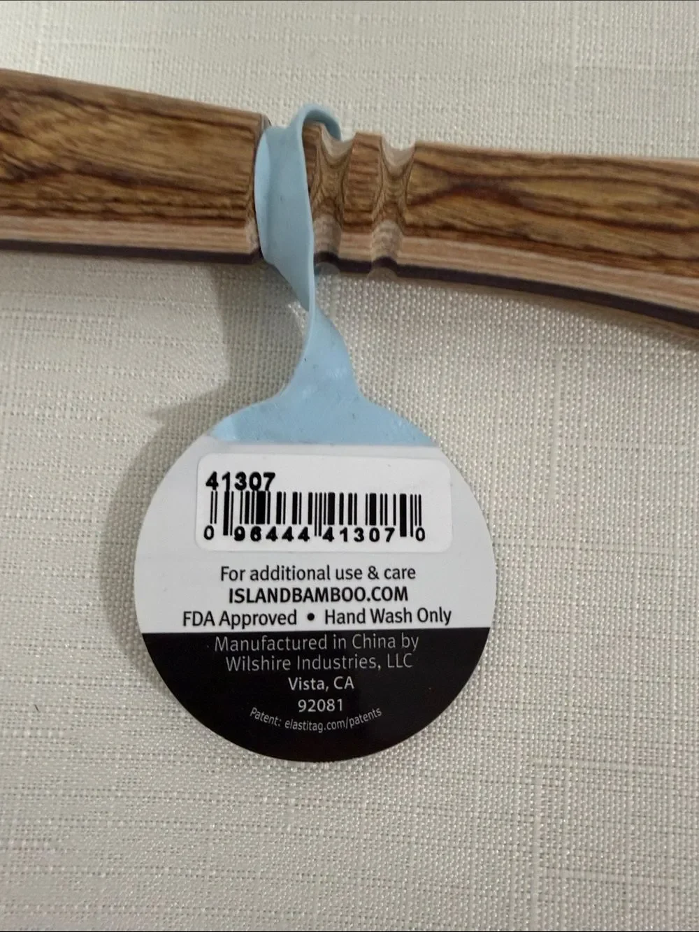Island Bamboo 12” Natural Brown Ivory Pakka Wood Spoon for All Cookware